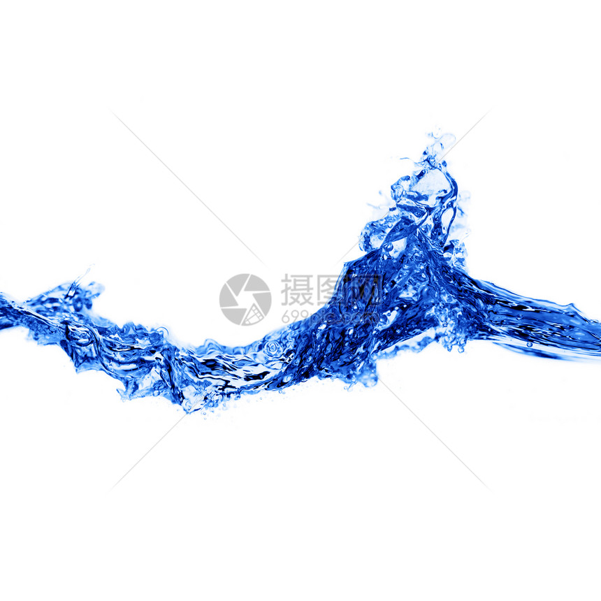 蓝波流动运动活力蓝色气泡飞溅卫生海浪洗澡波纹图片