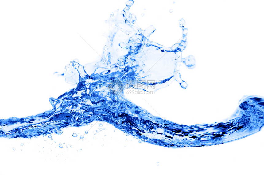 蓝波飞溅波纹活力蓝色液体环境海浪运动宏观气泡图片