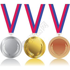 勋章小路数字运动丝带优胜者成功青铜竞争玩家报酬背景图片