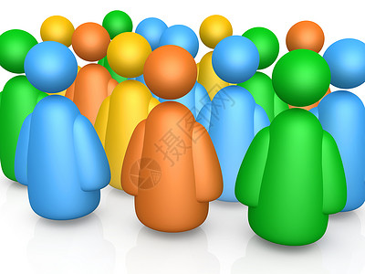 社区计算机社会卡通片插图多样性会议联盟团队背景图片