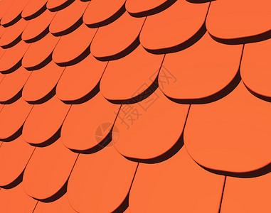 屋顶陶瓷红色平铺房子财产3d材料防风雨建筑制品背景图片