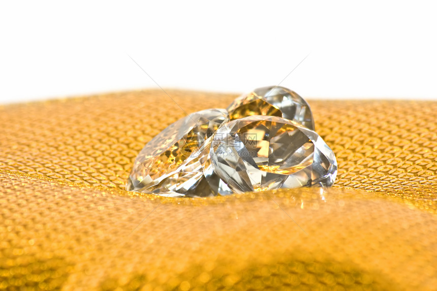 金色图案上的钻石水晶宝石庆典岩石珠宝纪念日周年奢华玻璃婚姻图片