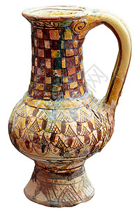 古代陶器花瓶古董涂鸦陶瓷水壶背景图片