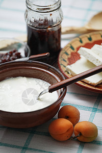 保加利亚酸奶背景图片