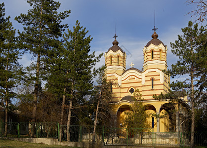 保加利亚波波沃的教堂背景图片