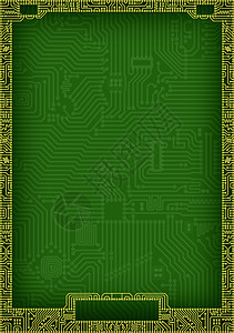 高科技抽象电路板空白框装饰装饰品技术证书文凭网络风格矩阵削片母板背景图片