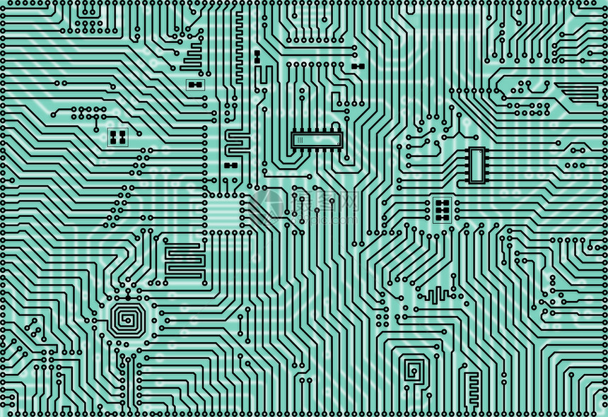 高科技浅绿色抽象工业电子背景电路硬件控制板芯片母板技术插图工程主板白色图片