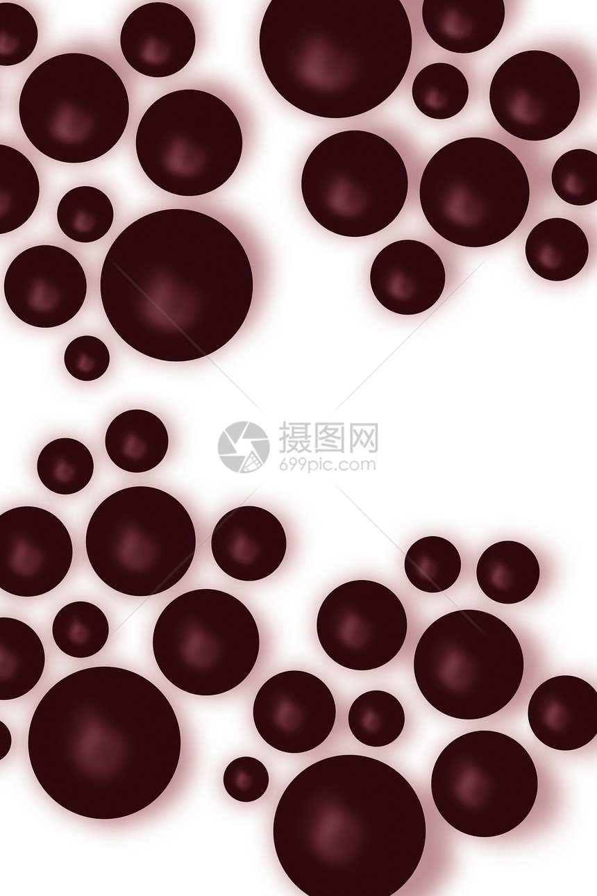 红色泡泡气泡白色阴影圆形插图图片