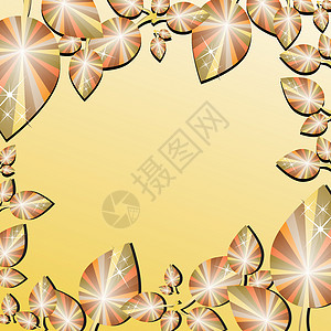 秋叶边框创造力黄色棕色空白边界艺术装饰品季节叶子橙子背景图片