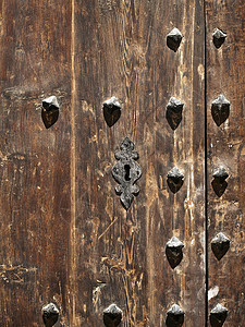 中世纪Doorlock街道遗产城市古董村庄木头历史性建筑房子青铜背景图片