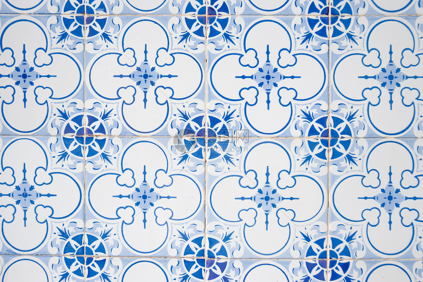 传统葡式琉璃瓦手工建筑墙纸马赛克艺术古董装潢师正方形几何陶瓷图片