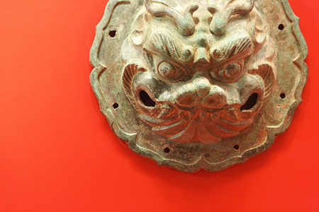 中国铜狮背景图片