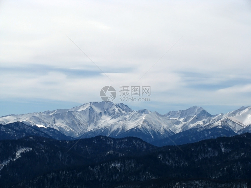 高山山脉解脱风景植物群旅行冰川岩石植被雪峰背景文件图片