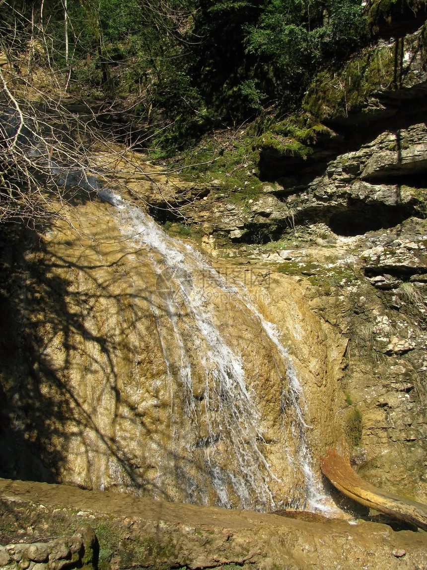 瀑布旅行全景河流自然保护区宽慰石头水分路线对象峡谷图片