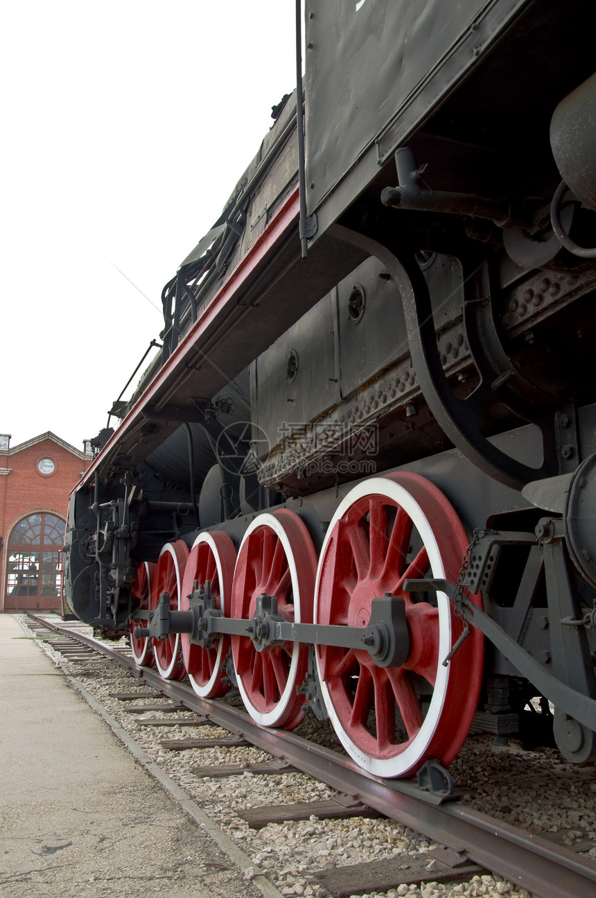 蒸汽列车运输对角线金属方式机器引擎火车机件黑色力量图片