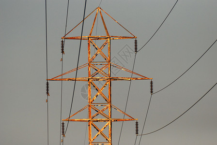 输电线路直线线条电线基础设施电缆力量背景图片