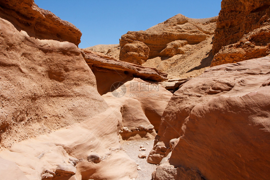 以色列红峡谷的景色红色岩石图片