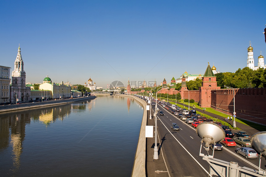 莫斯科克里姆林宫城市历史地标码头首都教会图片