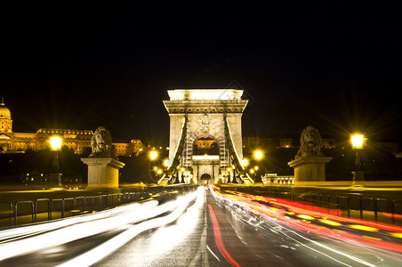 链桥布达佩斯连链桥旅行首都城市反射地标天空文化穿越石头景观背景