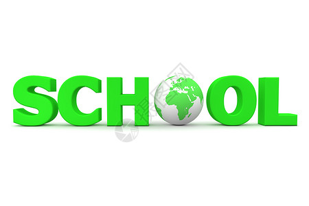 绿色全球学校     一个地球背景图片