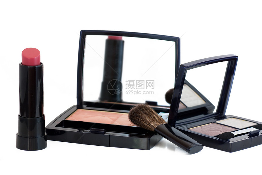 化妆工具女性化妆品阴影魅力工作室眼线笔瓶子棕色镜子嘴唇图片