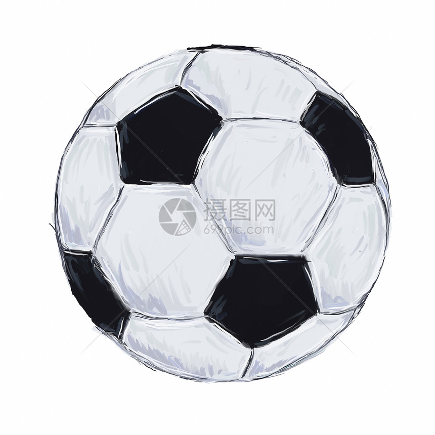 足球球插图白色绘画团队黑色运动图片