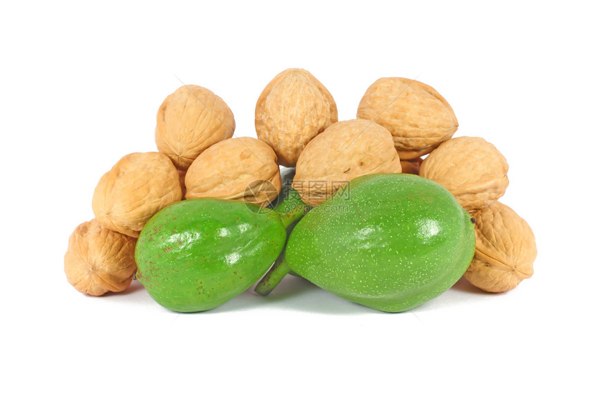 胡桃绿色棕色小吃食物种子蛋糕营养核心坚果水果图片
