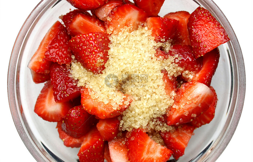 草莓甜点玻璃营养浆果美食食物红色图片