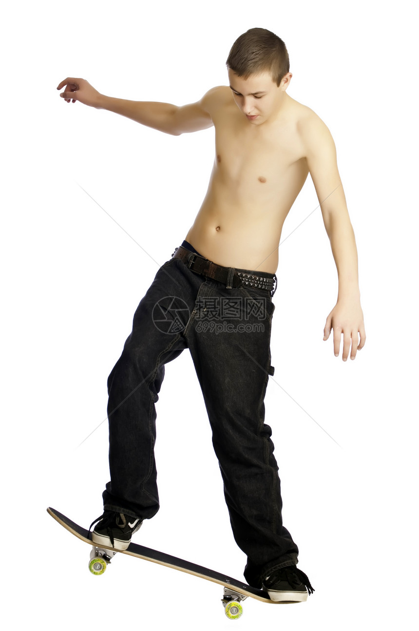 少年男孩滑板滑板图片
