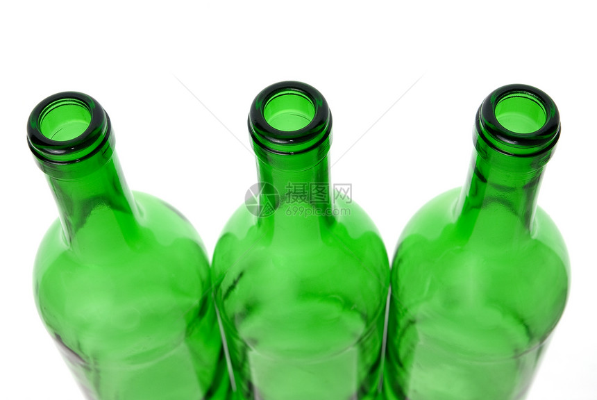 绿色瓶回收宏观环境白色图片