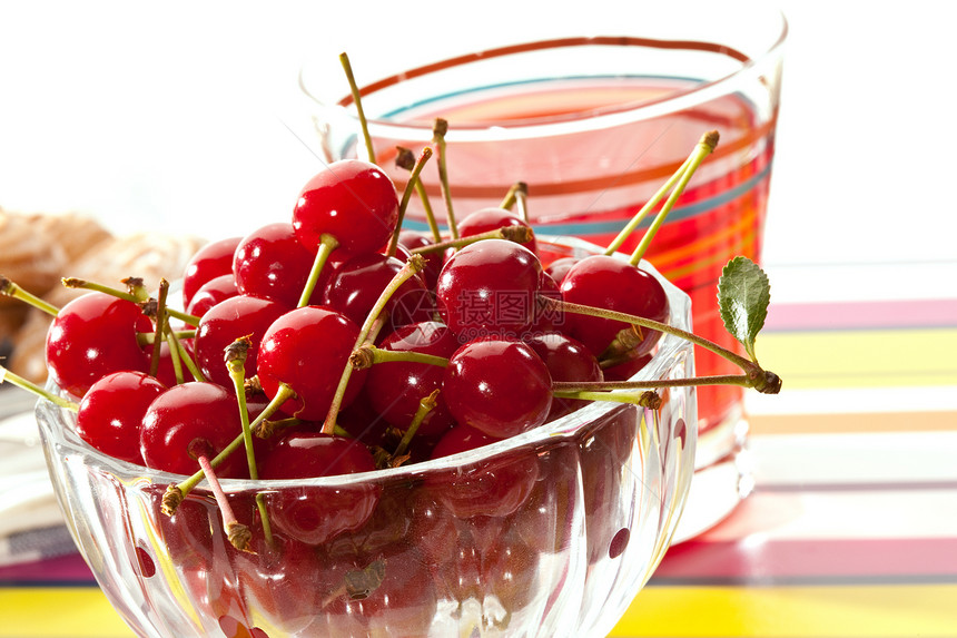 樱桃营养食物蜜饯甜点水果饮料饮食红色图片