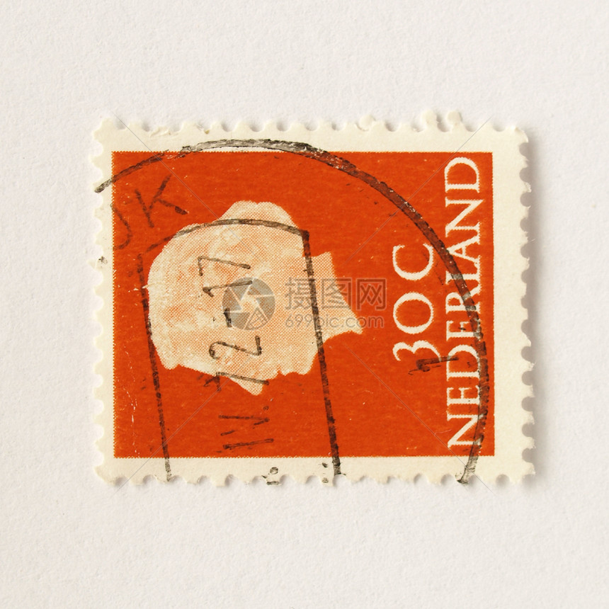 荷兰邮票信封空邮邮资橡皮船运仪表联盟邮政邮件红色图片