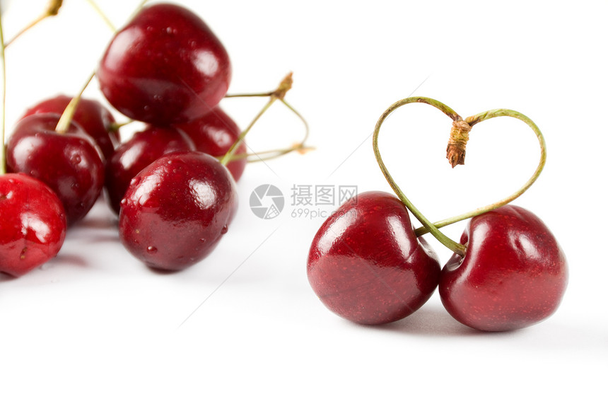 樱桃白莓花园饮食甜点种子红色宏观数字味道杂货店水果图片
