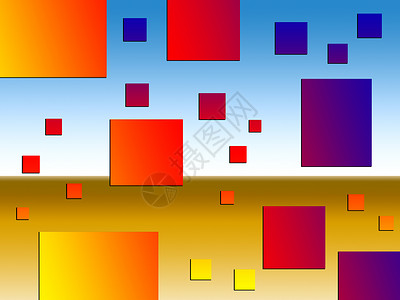 颜色和形状形状长方形正方形黄色坡度矩形红色角落背景图片