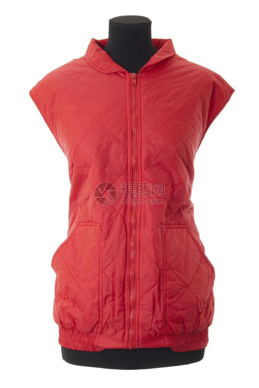 女性冬外套 孤立大衣模型购物销售白色零售红色人体夹克服装图片