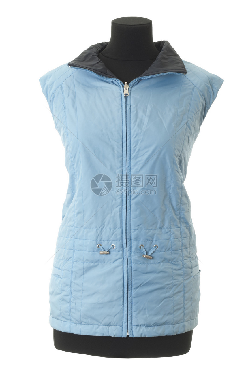 女性外衣蓝色零售服装夹克大衣模型人体外套白色销售图片