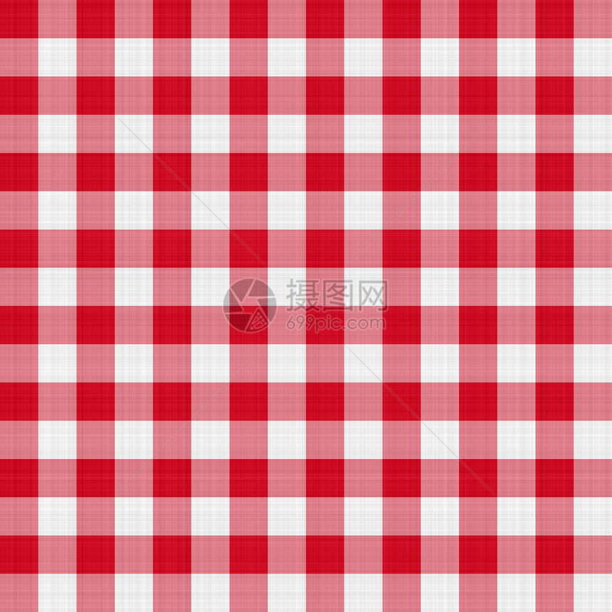 红色表格布野餐格子材料毛巾衣服桌子桌布织物早餐装饰品图片