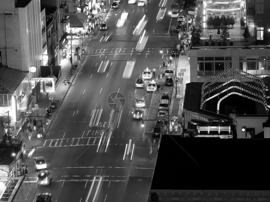纽约市夜景之夜办公室反射帝国街道市中心建筑学地标生活日落力量图片
