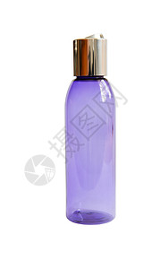 分离的紫色透明除臭剂喷雾瓶背景图片