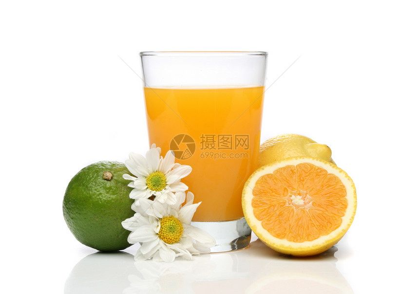 含水果成分的橙汁果汁橙子柠檬饮料营养乳制品饮食活力热带健康饮食图片