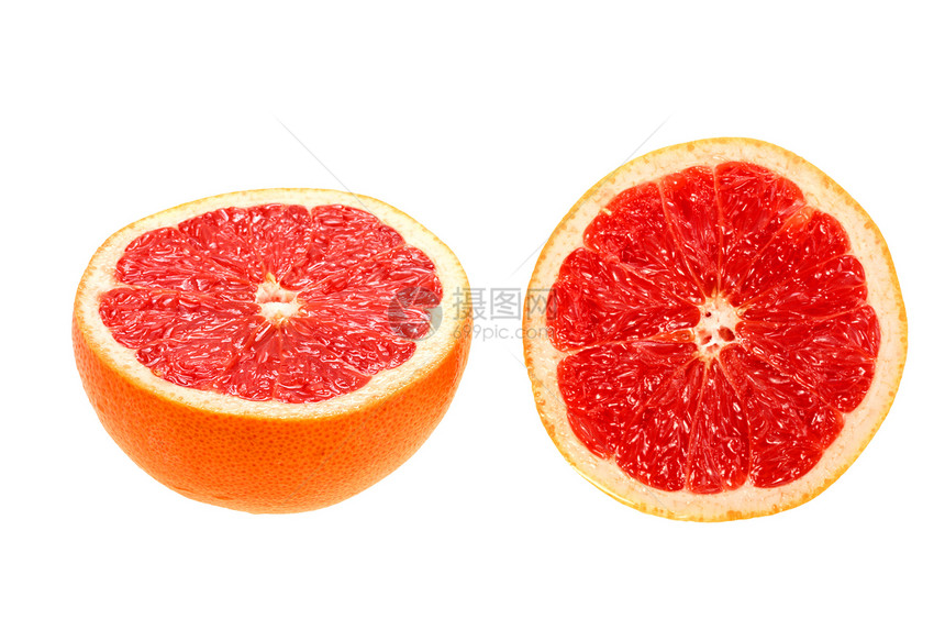 葡萄汁两横截面白色活力照片摄影圆圈宏观橙子食物红色工作室图片