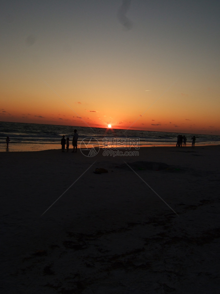 佛罗里达日落沙滩海滩图片
