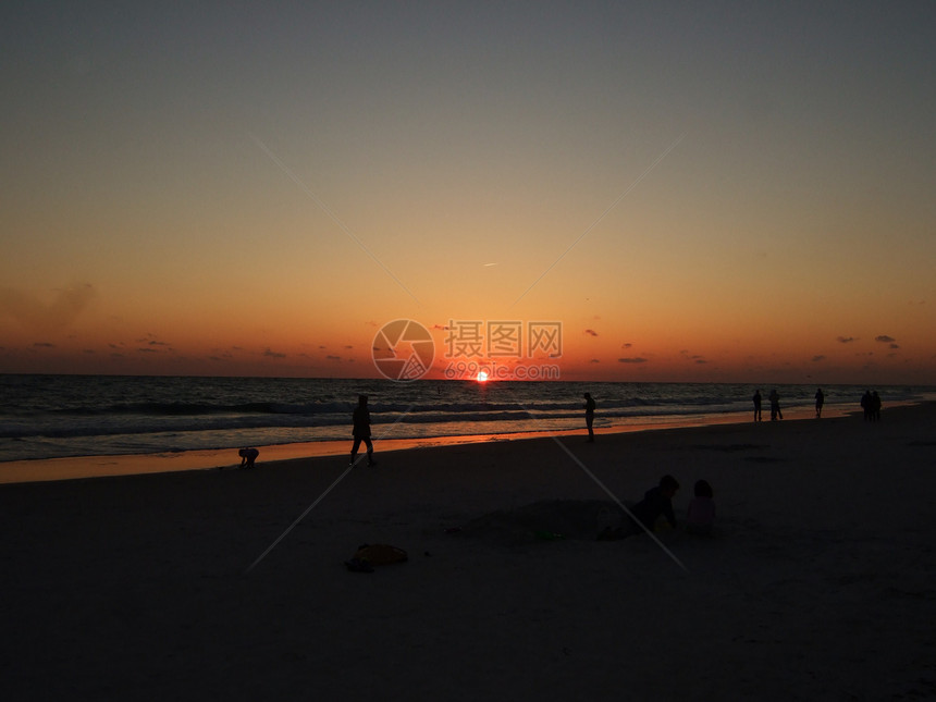 佛罗里达日落海滩图片