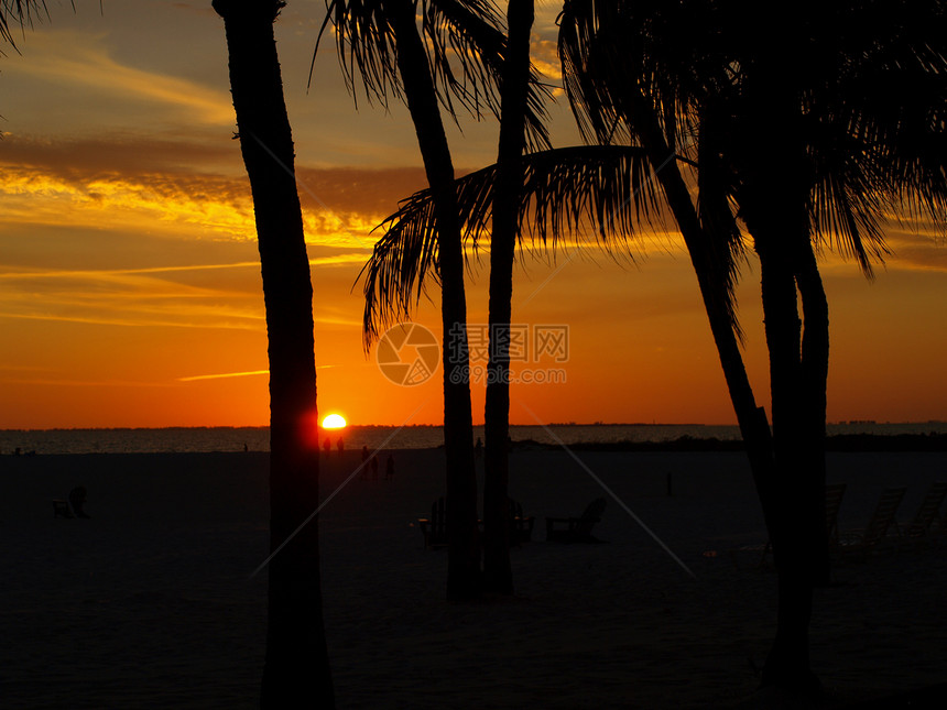 佛罗里达日落海滩图片