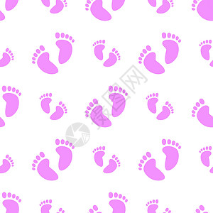无缝粉色婴儿脚背景图片