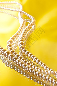 珠子珍珠黄色魅力背景图片