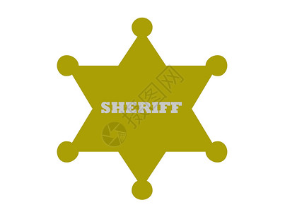 警长警徽荒野星星插图徽章白色命令草地牛仔积分执法背景图片