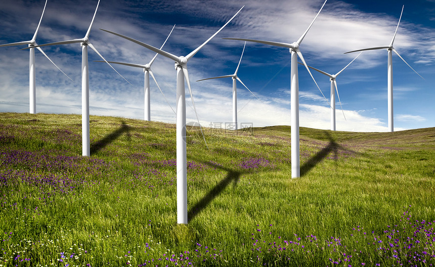 风力涡轮机环境场地工业力量风车生产农场公园创新旋转图片