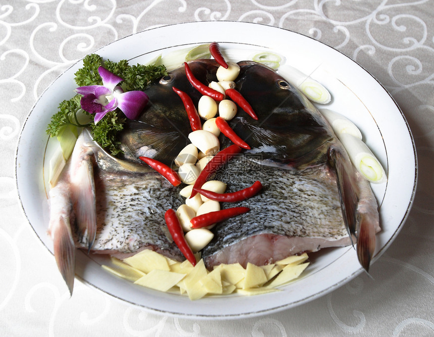 中国菜 中餐素食食物宴会螃蟹饮食贝类烹饪绿色饭厅蔬菜图片