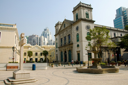 大都市教堂教会正方形雕像纪念碑雕塑旅行居民地面天空剧院马赛克背景